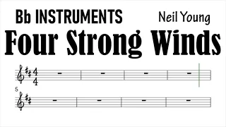 Four Strong Winds Bb Instruments Sheet Music Backing Track Play Along Partitura