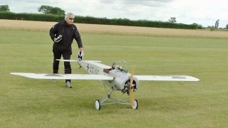 GIANT 1:2,5 SCALE RC FOKKER E.1 EINDECKER - GERHARD AT WILLIS WARBIRDS FIGHTER MEET - 2015