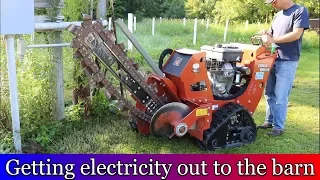 Trenching in Underground Electric Service to the Bank Barn