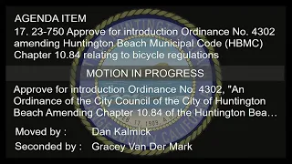 Huntington Beach City Council Meeting - September 19, 2023