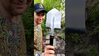 Throwing a collapsible shovel piece by piece!