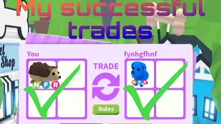 My successful!! trades in Roblox Adopt Me! after not playing a while