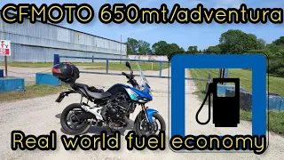 CFMOTO 650mt/adventura real world fuel economy