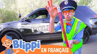 Blippi à la découverte d’une voiture de police | Blippi en français | Vidéos éducatives pour enfants
