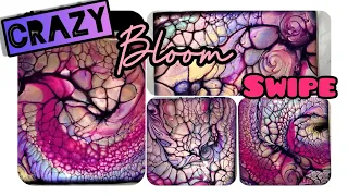 #47- Crazy Bloom Swipe/matching coasters for hot plate😜 #sheleeart #sheleeartstyle #fluidart