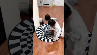 Floor Optical Illusions Mat | 3D Vortex Illusion Rug | Funny Home Decor