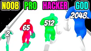 NOOB vs PRO vs HACKER vs GOD - Hit Rush 3D