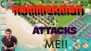 Boom Beach Hammerman attacks me | can i defend my base? |