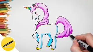 How to draw a Unicorn - How to draw Magical Animals