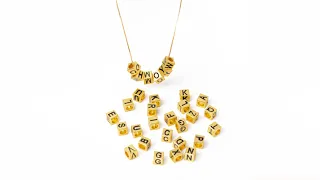 Custom DIY personality stainless steel gold -plated charms necklace jewelry