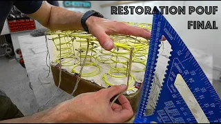 Restoration furniture FINAL. Реставрация старинного пуфа (банкетки) DIY