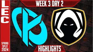 KC vs TH Highlights | LEC Spring 2024 W3D2 | Karmine Corp vs Team Heretics