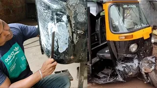 Bajaj Compact Autorickshaw Accident Reappearing video