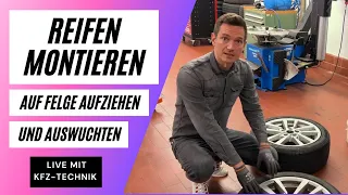 Reifen auf Felge aufziehen + Auswuchten!