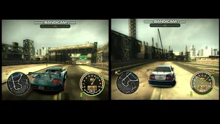 Porsche Carrera GT Junkman VS BMW V3 GTR Bonus car battle - no NOS Seaside&Power Station - NFSMW2005