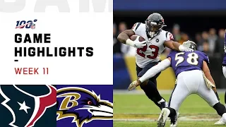 Texans vs. Ravens Week 11 Highlights | NFL 2019