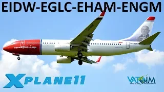 X-Plane 11 | London City, Amsterdam & Norway!! | Back to Europe | A319 Crj200 B737U | VATSIM