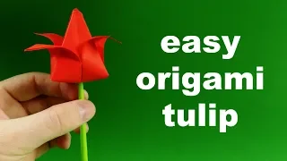 how to make Easy Paper Tulip Origami Flower