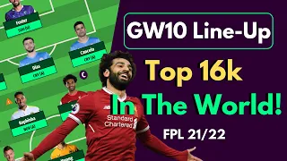 RANK - 15,725 OVERALL! | FPL GAMEWEEK 10 TEAM SELECTION | GW10 | FANTASY PREMIER LEAGUE 2021/22 TIPS