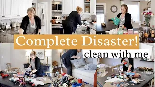 COMPLETE DISASTER CLEAN WITH ME! | EXTREME CLEANING MOTIVATION | CLEANING THERAPY