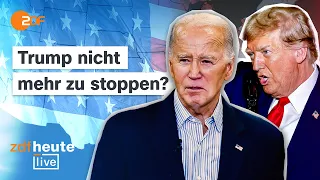 Trump vs. Biden: Wer jetzt bessere Siegchancen hat | ZDFheute live zum Super Tuesday