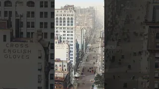 New York City view from the top of the Flatiron in 1911 - Restored Footage