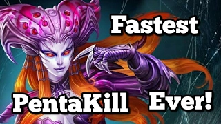 Smite: The Fastest Penta Kill In Smite History! | Smite Arachne Gameplay