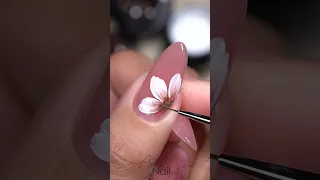 FLOWER NAILART SIMPLE DESIGN SHORT #Shorts #nail #nails #nailart #nailarts