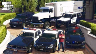 GTA 5 - Stealing RARE Los Santos Police Vehicles with Michael! | (Real Life Cars) #165