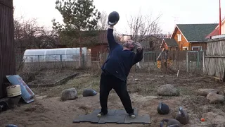 60 KG KETTLEBELL HAND TO HAND TOSSING AND PALM PRESS 3REPS ЖИМ ГИРИ 60 КГ НА ЛАДОНИ ПО ДЦ 3РАЗА