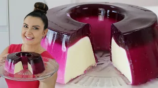 SOBREMESA GELADA  DE GELATINA!! É RECHEADA - FÁCIL E DELICIOSA