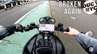 BROKEN AGAIN - F**K THIS BIKE - Pushing my Ducati Monster v1809
