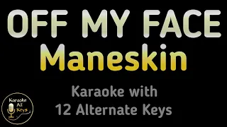 Måneskin - OFF MY FACE Karaoke Instrumental Lower Higher Female & Original Key