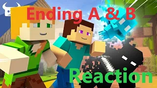 MINECRAFT ALLAY "The Last Guardian" [ENDING A & B] Animated Music Video | LandFox Reaction