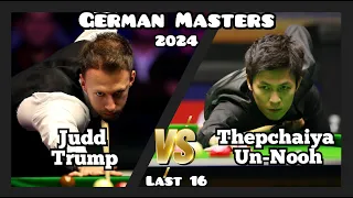 Judd Trump vs Thepchaiya Un-Nooh - German Masters Snooker 2024 - Last 16 Live (Full Match)