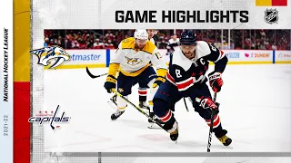 Predators @ Capitals 12/29/21 | NHL Highlights