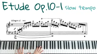 Chopin Etude Op.10 No.1 'waterfall' Both hands tutorial