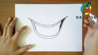 🔴 How to Draw Joker Smile step by step | كيفية رسم ابتسامة جوكر خطوة بخطوة
