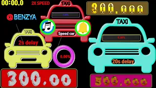 TAXI 2x speed 800 second countdown (300s 2s delay, 500s 20s delay) timer  alarm🔔