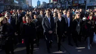 Thousands march for the victims of the Toronto van attack