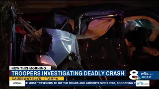 Troopers investigating deadly crash on Causeway Boulevard in Tampa