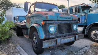 1964 Ford N600 Flatbed Sitting For Years Will It Fire Up? - NNKH