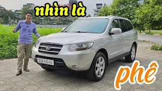 Chi tiết Santa Fe MLX máy dầu 2008 | Điều hòa hàng 3, ghế da zin, đẹp vượt trội so với xe cùng đời