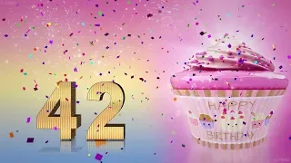 42 years congratulations. 42th birthday song. Happy Birthday To You 42 Funny Birthday Video.