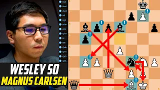 Fantastic game: Wesley So *CRUSHED* Magnus Carlsen with 14 Great Moves - Skilling Open 2020