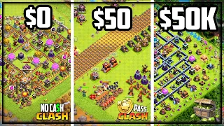 $0 vs. $50 vs. $50,000 Clash of Clans Accounts! #44