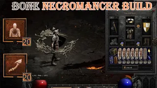 Diablo II Resurrected - Bone Necromancer Build (155% Faster Cast Rate)
