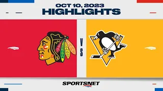 NHL Highlights | Blackhawks vs. Penguins - October 10, 2023