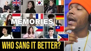 WHO SANG IT BETTER | Memories - Maroon 5 (uk,australia,france,germany,taiwan,philippines) | REACTION