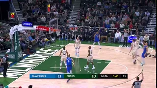 Kristaps Porzingis Put-Back Dunk Over Giannis Antetokounmpo